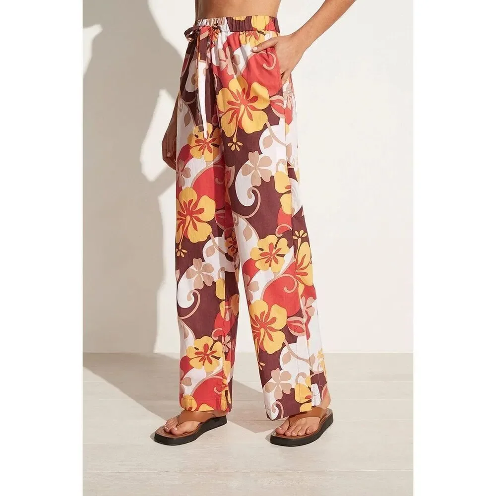 Faithfull the Brand Celvia Pant Ulani Floral Print Wide Leg Pull on S NWT Sale - Picture 10 of 16